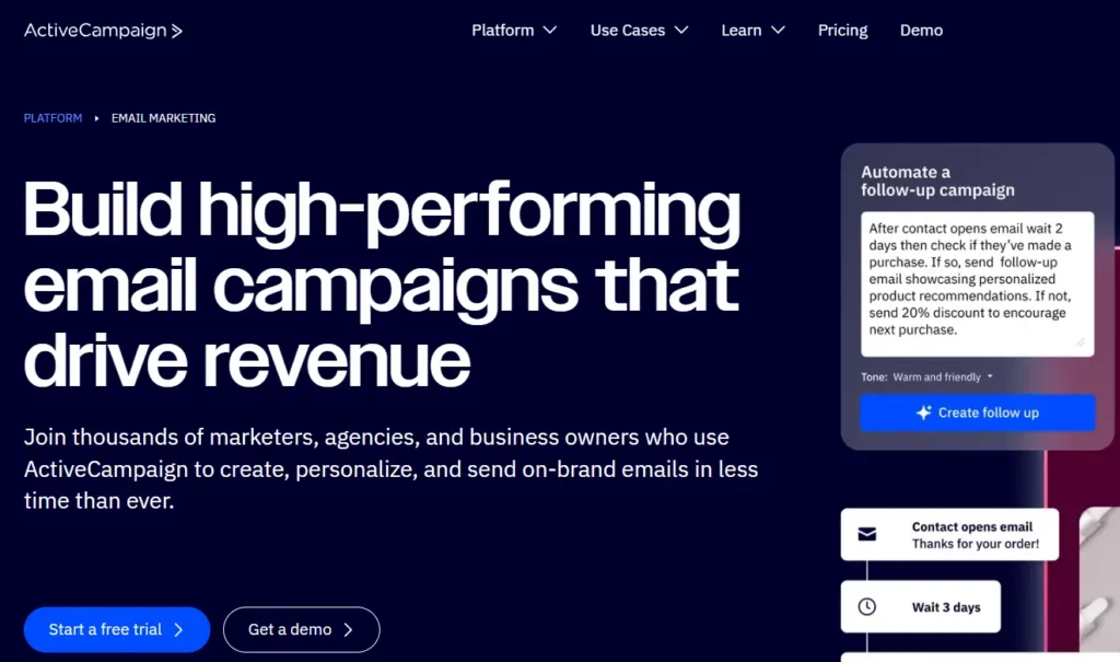 ActiveCampaign Email Marketing Platform