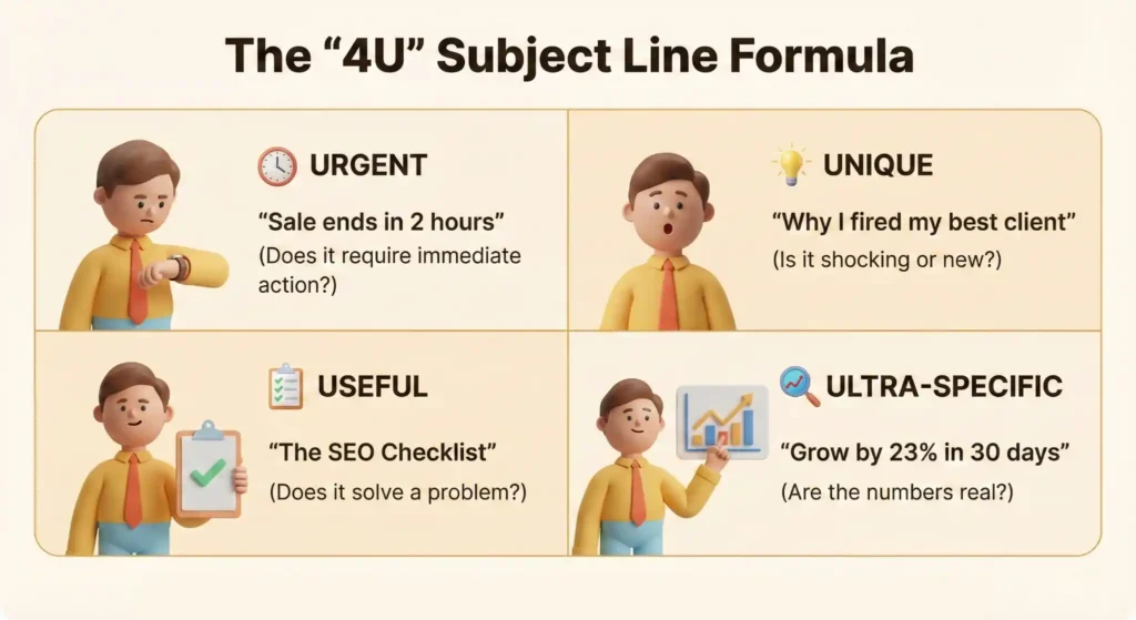 4U Formula for Newsletter Subject Line