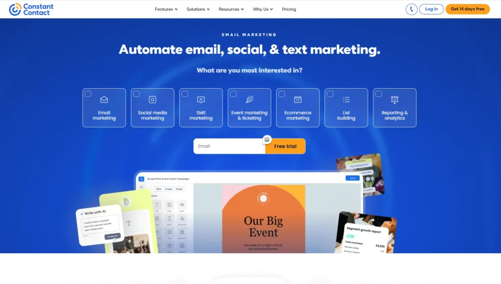 Constant Contact - Best Email Marketing platform