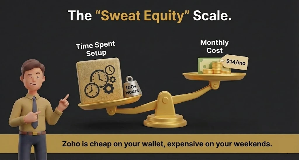 Zoho CRM (Finance Suite) - "The Sweat Equity Scale"