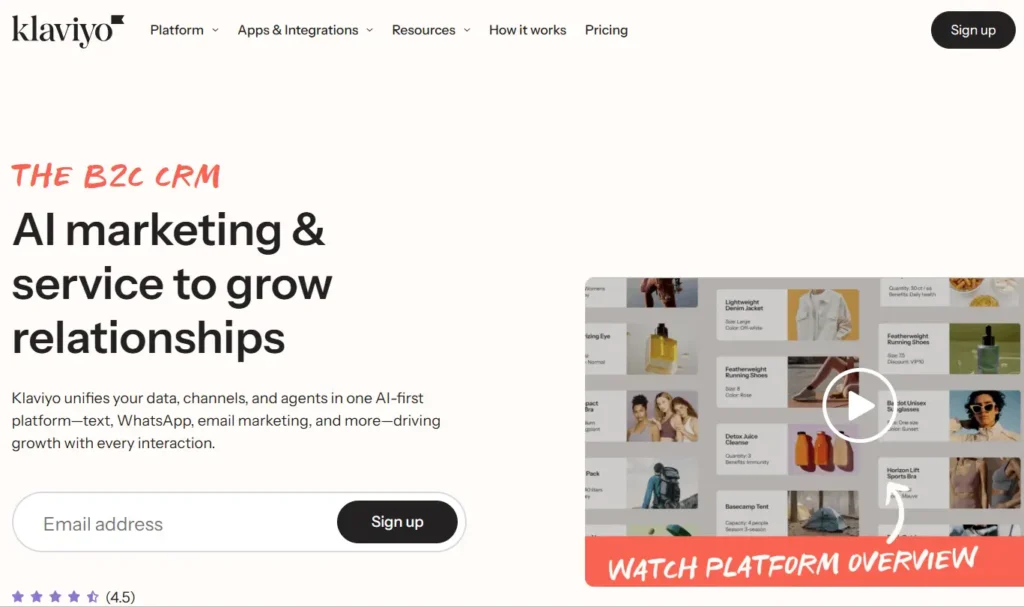 Klaviyo Email Marketing Platform