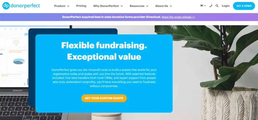 DonorPerfect – Best for Custom Reporting and Grant Tracking
