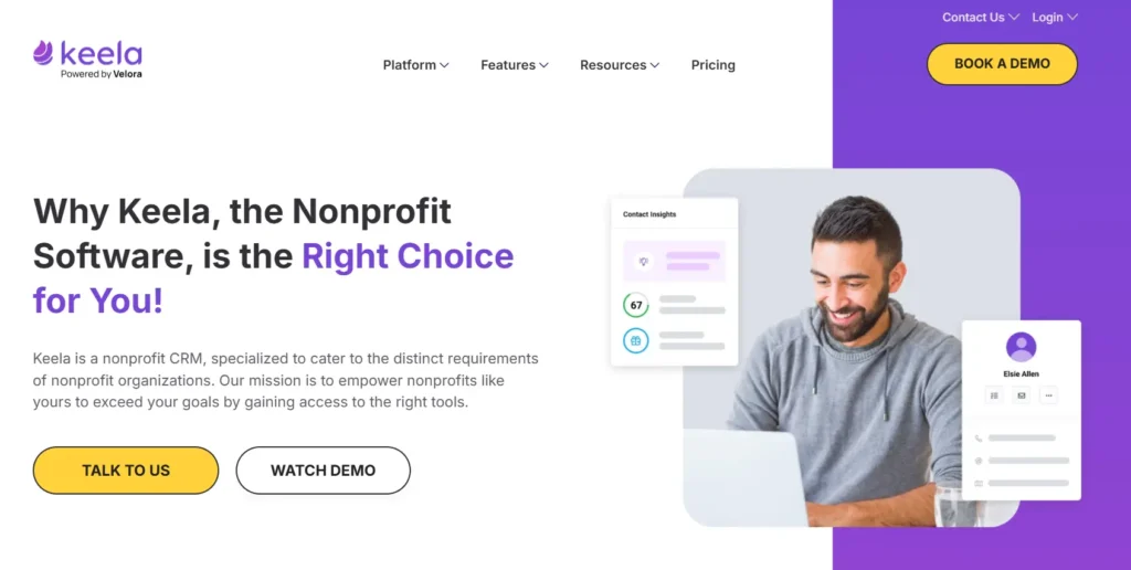 Keela – Best for AI-Assisted Donor Insights