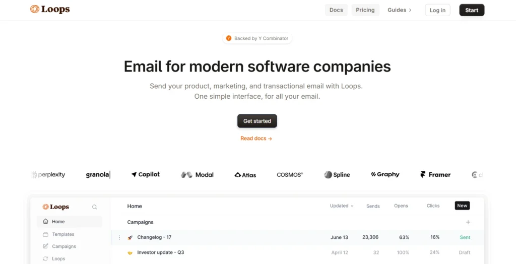 Loops (Loops.so) - Best for SaaS Product Updates (Notion-Style)