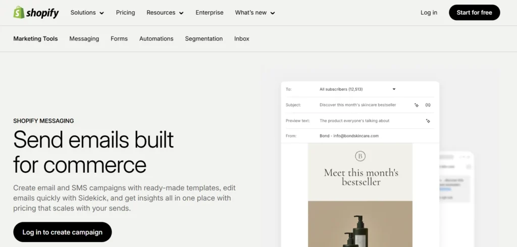 Shopify Email Marketing Platform