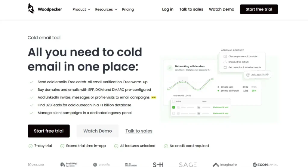 Woodpecker - Agency Favorite for Deliverability Logic