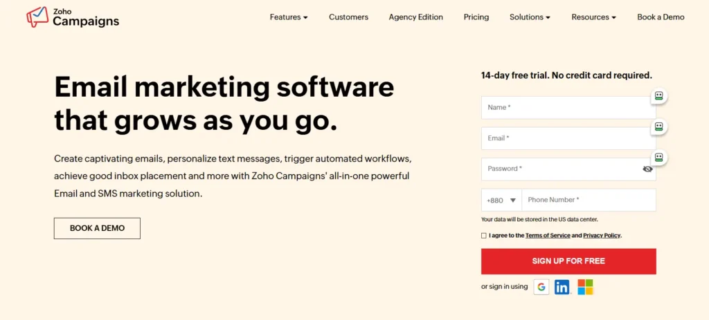 Zoho Campaigns - Best Ecosystem Integration