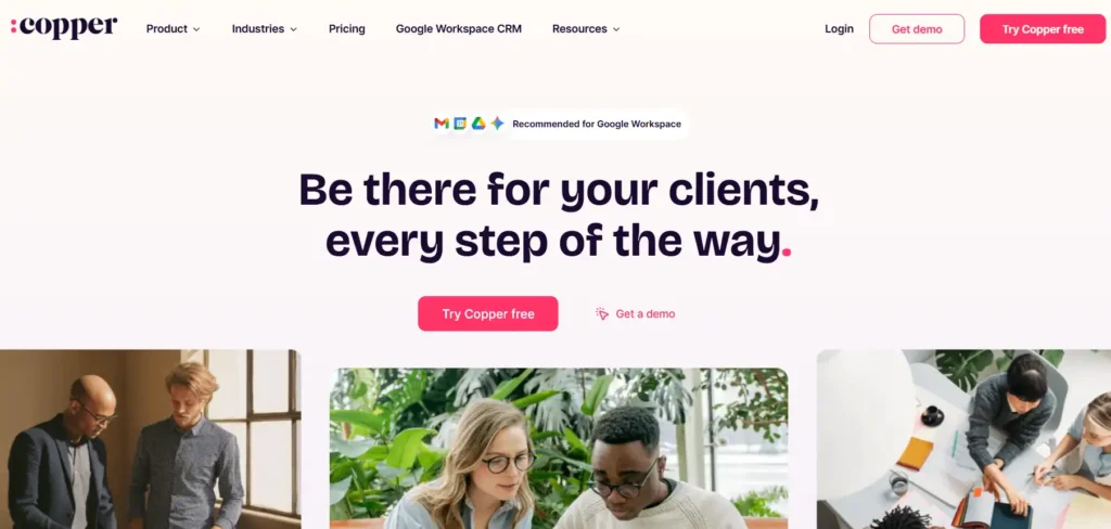Copper – Best B2B CRM for Google Workspace Power Users