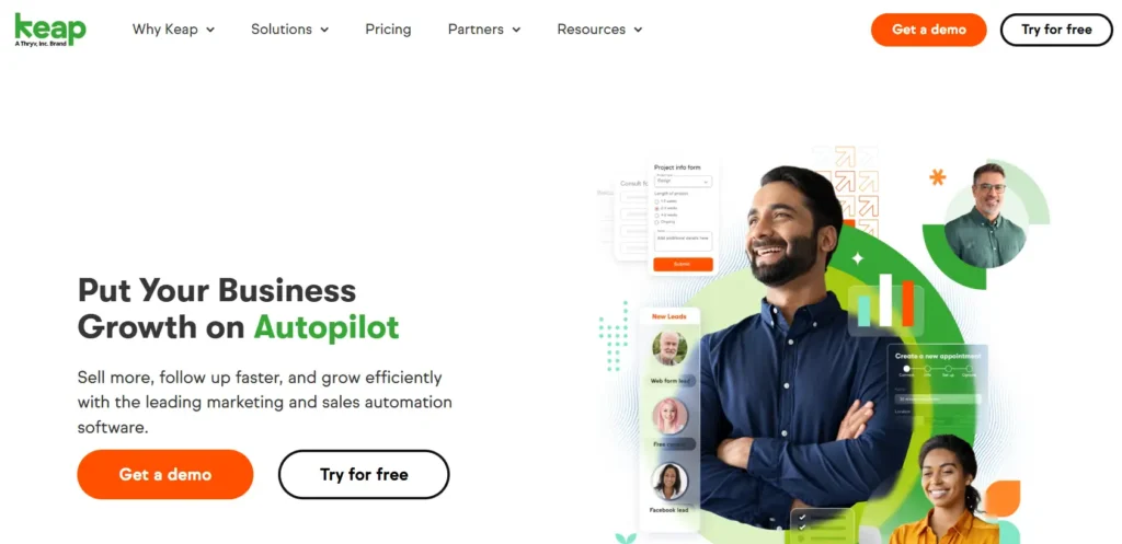 Keap – Best B2B CRM for Service-Based Sales Automation