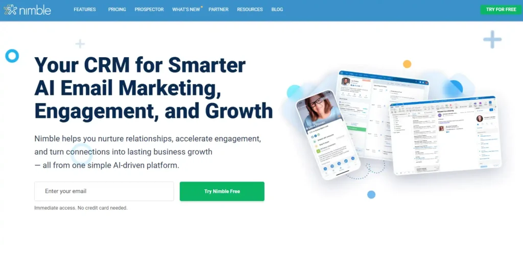 Nimble – Best B2B CRM for LinkedIn Social Selling